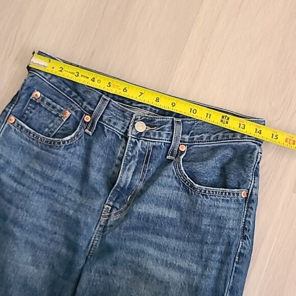 Levi's Low Pro Straight leg Blue Jeans Denim Distressed Women's 26 Cotton Pants - Picture 4 of 10